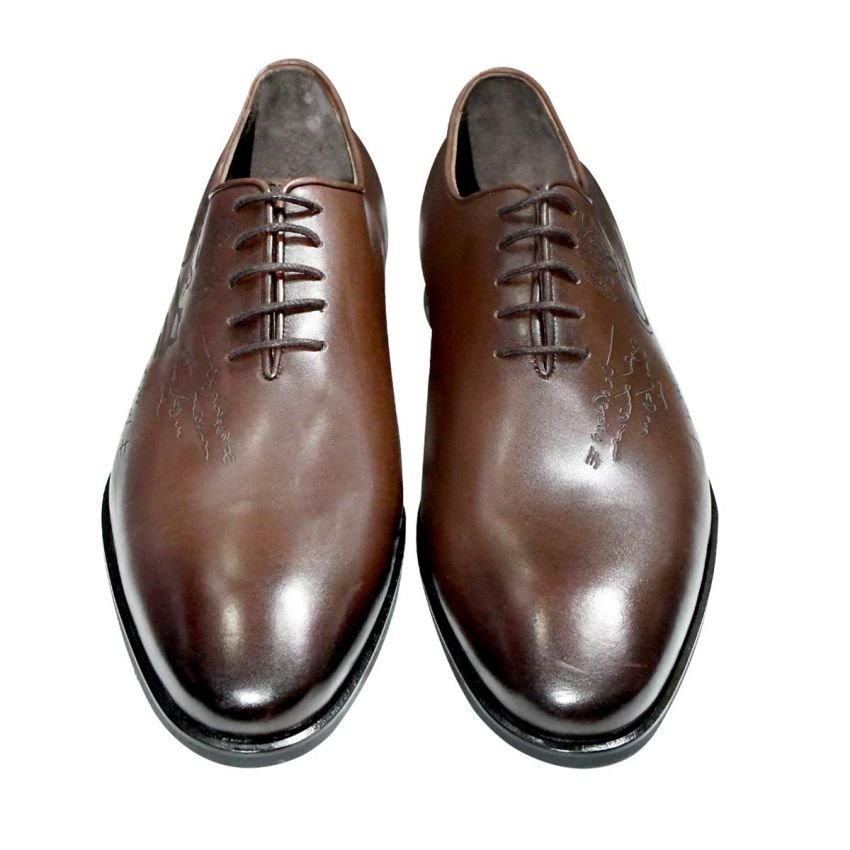 Chaussure gravée - Marco Marinelli pour homme - Marron