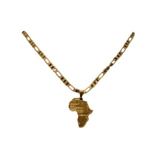 Collier Grosse Chaîne À Pendentif - Jaune Doré