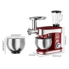 Robot de cuisine Sokany SC-213C, 1200W, bol en acier inoxydable de 6,5 L, mélangeur 1,5 L, hachoir – Image 3