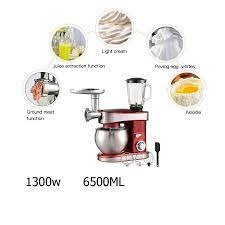 Robot de cuisine Sokany SC-213C, 1200W, bol en acier inoxydable de 6,5 L, mélangeur 1,5 L, hachoir – Image 5