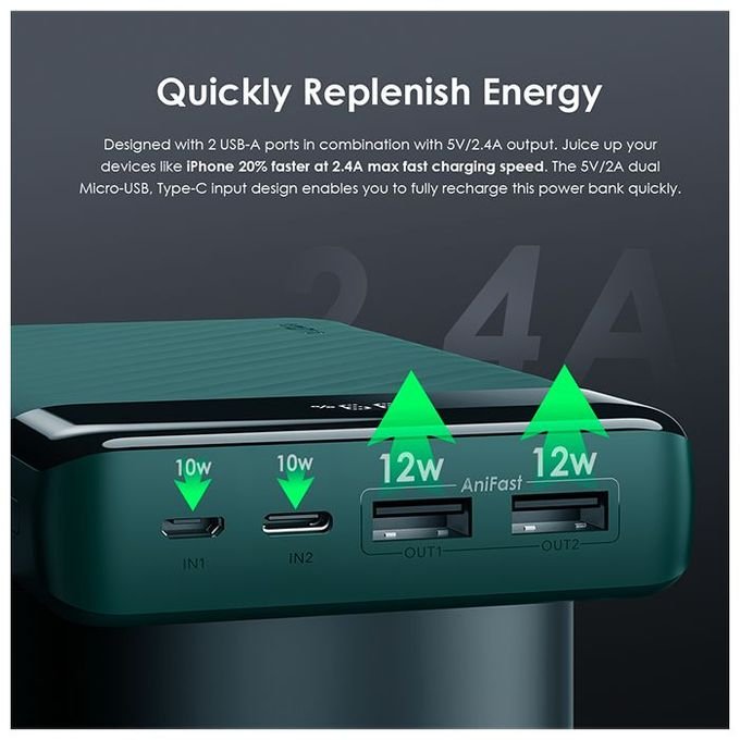 Pawer kank Oraimo 20000 Mah 2.1a Groupe De Chargement Rapide – Image 5