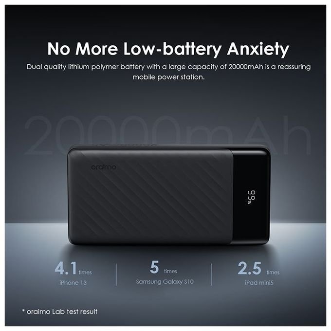 Pawer kank Oraimo 20000 Mah 2.1a Groupe De Chargement Rapide – Image 3