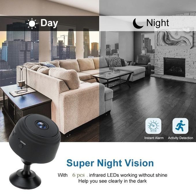 Mini Caméra Surveillance WiFi Full HD 1080p Détection Mouvement Vision Nocturne – Image 2