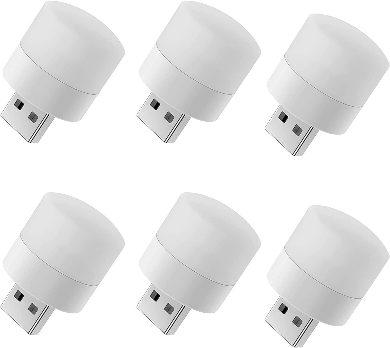 Veilleuse USB, mini ampoule LED, veilleuse enfichable, petites veilleuses, blanc chaud, ampoule USB pour chambre, salle de bain, couloir, chambre d'enfant, cuisine, lampe USB de voiture, 6PS (6 blanches) Image sur Veilleuse USB, mini ampoule LED, veilleuse enfichable, petites veilleuses, blanc chaud, ampoule USB pour chambre, salle de bain, couloir, chambre d'enfant, cuisine, lampe USB de voiture, 6PS (6 blanches)