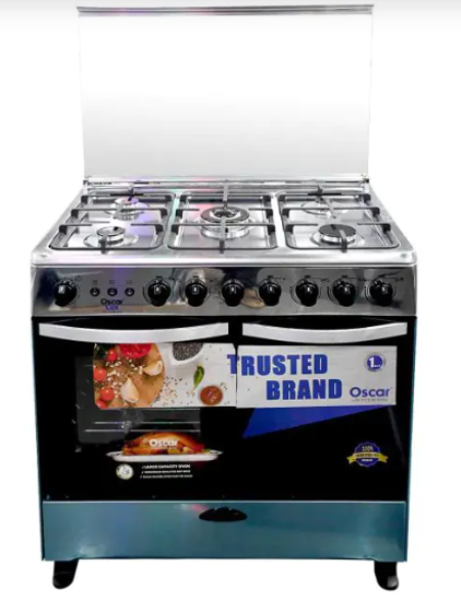 Cuisinière OSCAR 70x90 - 5 foyers - Inox - 12 mois garantie